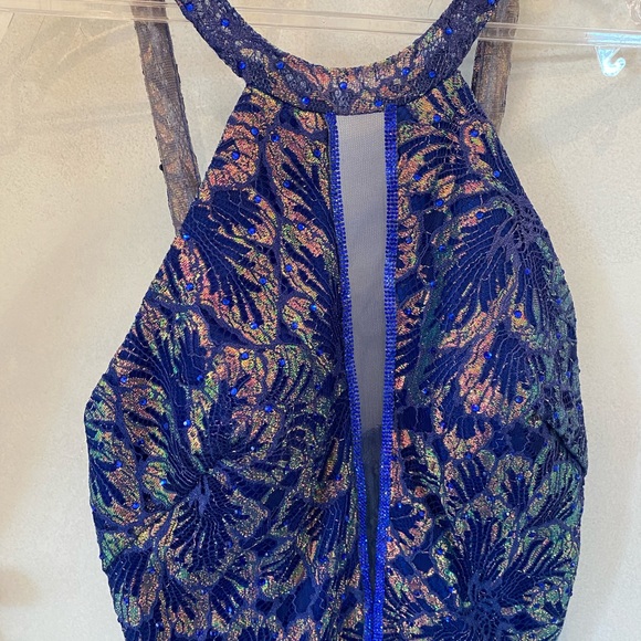 Blue Prom Dress-Size 6 - Picture 4 of 8